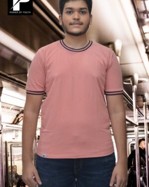 POPCORN CONTRAST RIB NECK
